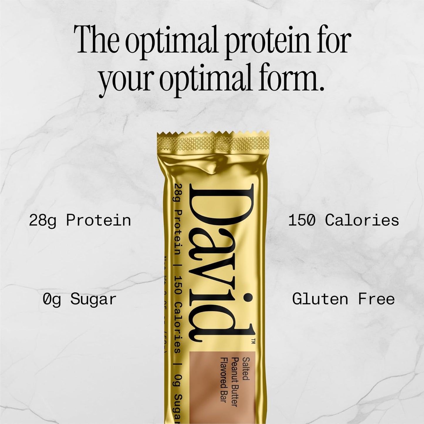 David Salted Peanut Butter Bar - 28g Protein (1 Bar)