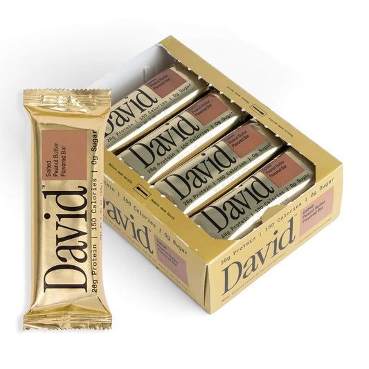 David Salted Peanut Butter Bar - 28g Protein Bar (12ct)