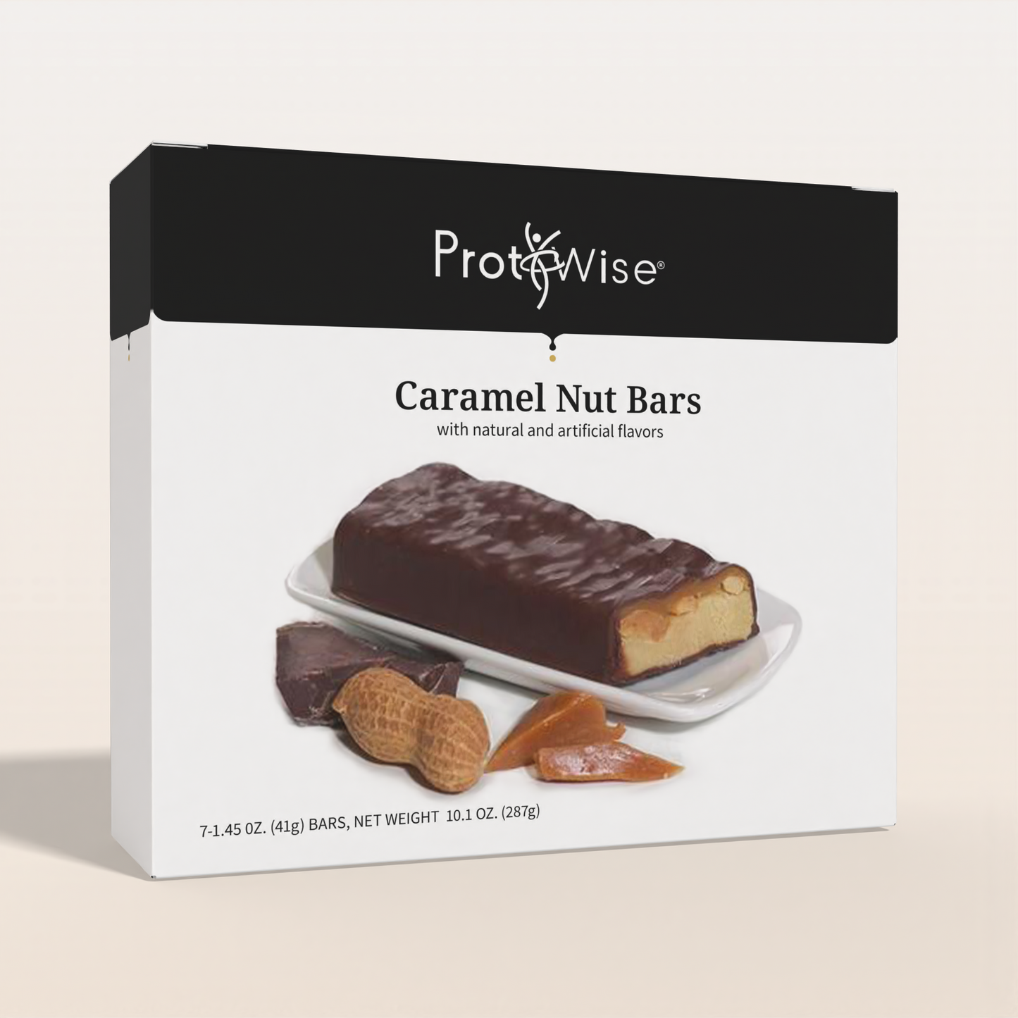 ProtiWise Caramel Nut High-Protein Bars (7/Box)