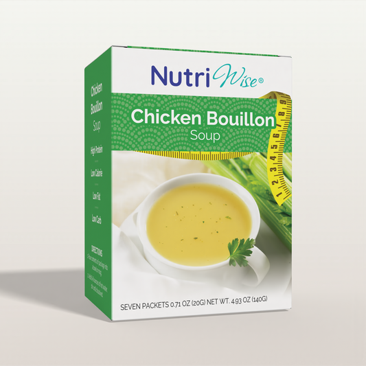 NutriWise Chicken Bouillon Soup | High-Protein Soup (7/ Box)
