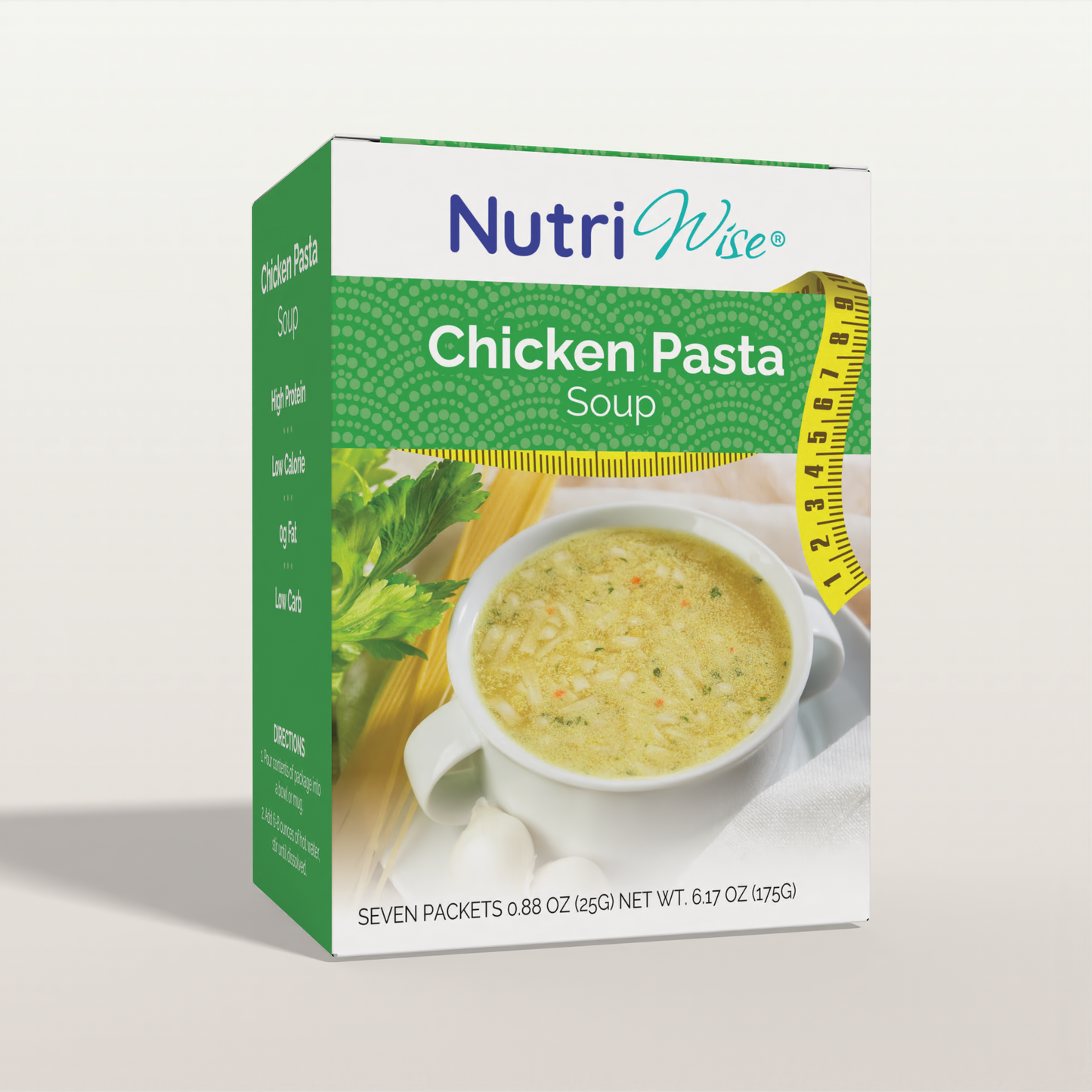NutriWise Chicken with Pasta Soup | Low Calories High Protein  (7/Box)