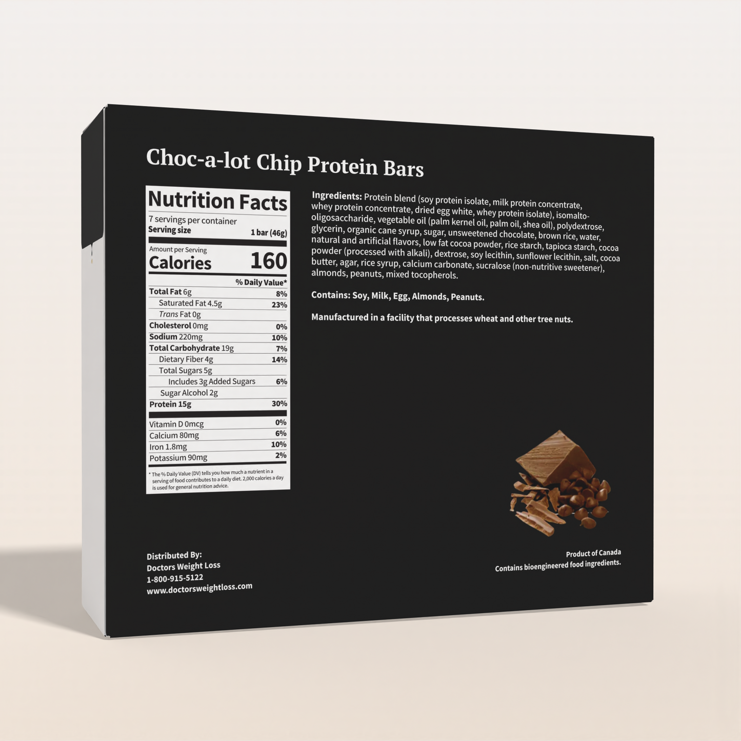 ProtiWise Choc-a-lot Chip Bars | Protein Bars (7/Box)