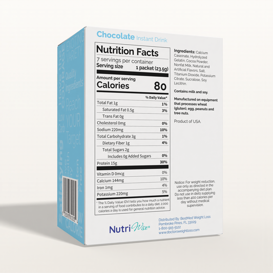 NutriWise Chocolate Instant Protein Drink (7ct)