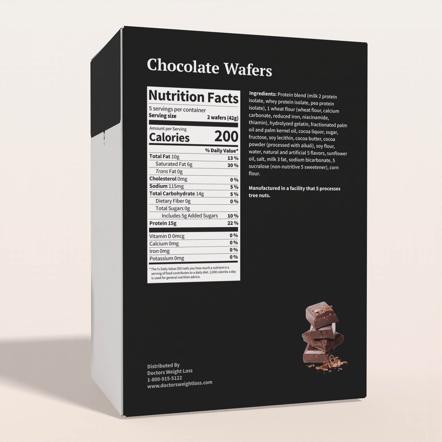 ProtiWise Diet-Friendly Chocolate Protein Wafers (5/Box)