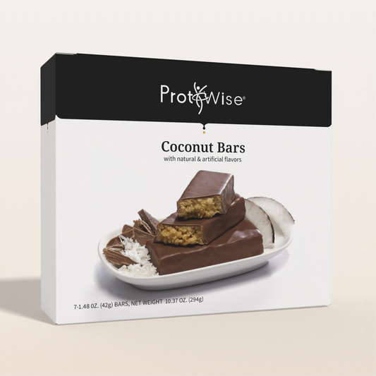 ProtiWise Coconut Bars | Low-Carb Protein Bars (7/Box)