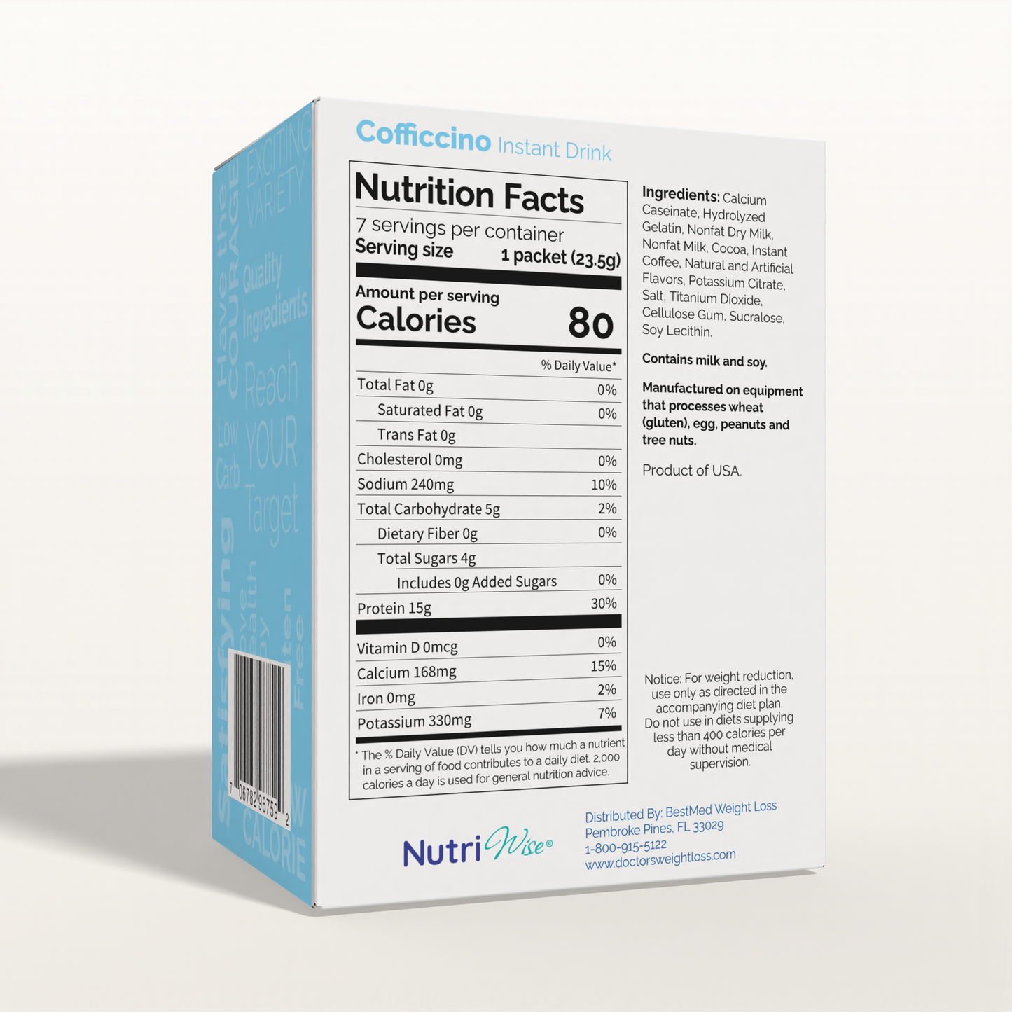 NutriWise Cofficcino Instant High-Protein Drink  (7/Box)