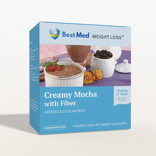 BestMed Pudding & Shake, Aspartame Free, Creamy Mocha with High-Fiber