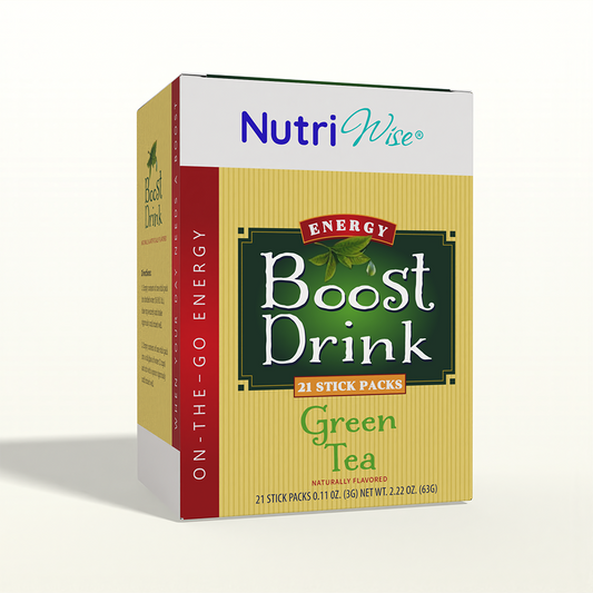 NutriWise Energy Boost Drink | Green Tea (21/box)