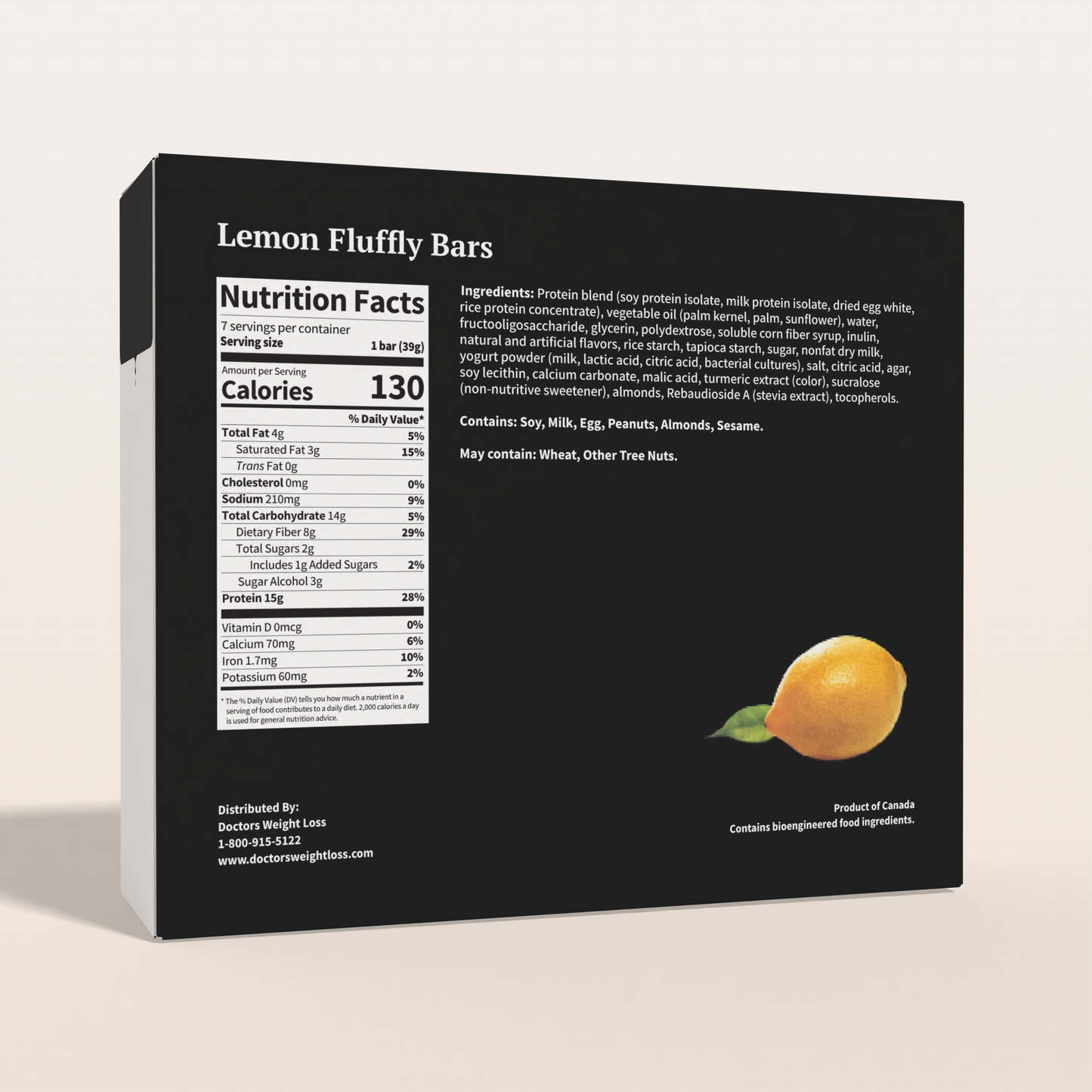 ProtiWise Lemon Fluffy Bars (7/Box)