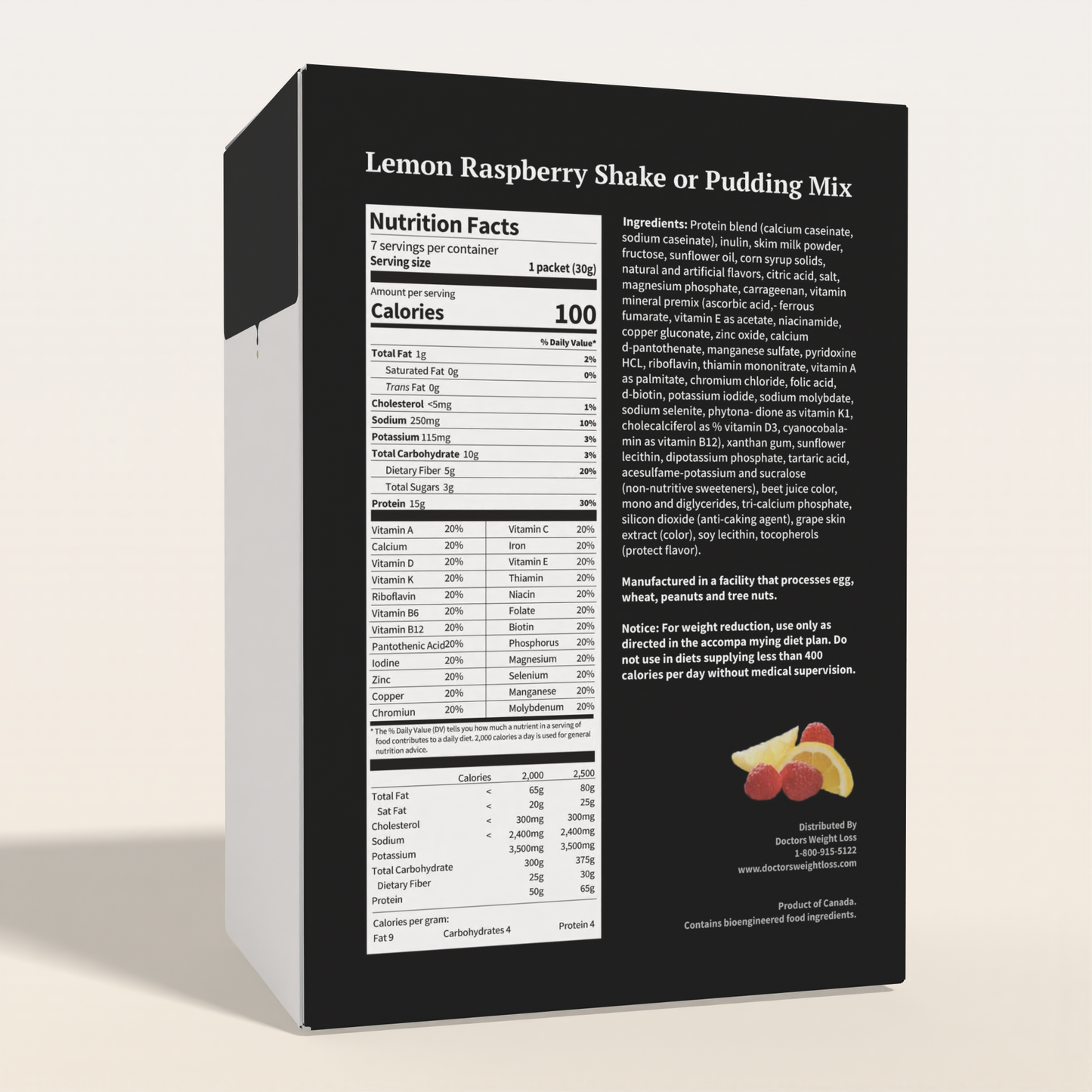 ProtiWise Lemon Raspberry Shake or Pudding Mix | 15g Protein
