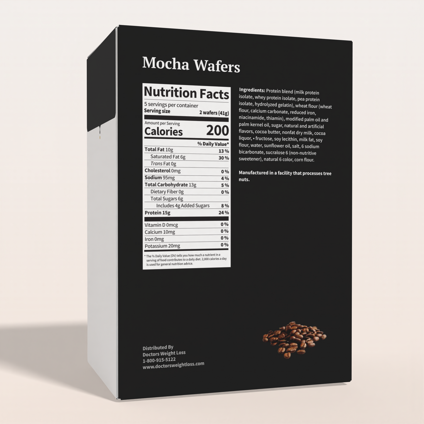 ProtiWise Mocha Wafers | High in Protein (5/Box)