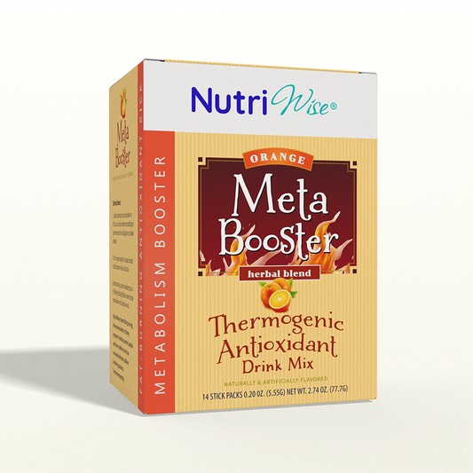 NutriWise Meta Booster Thermogenic Antioxidant Drink | Orange  (14/box)