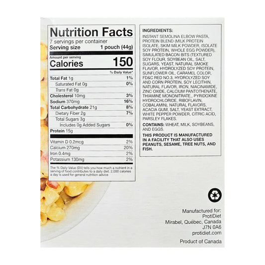 ProtiDIET Carbonara Pasta Entree | High Protein (7ct)