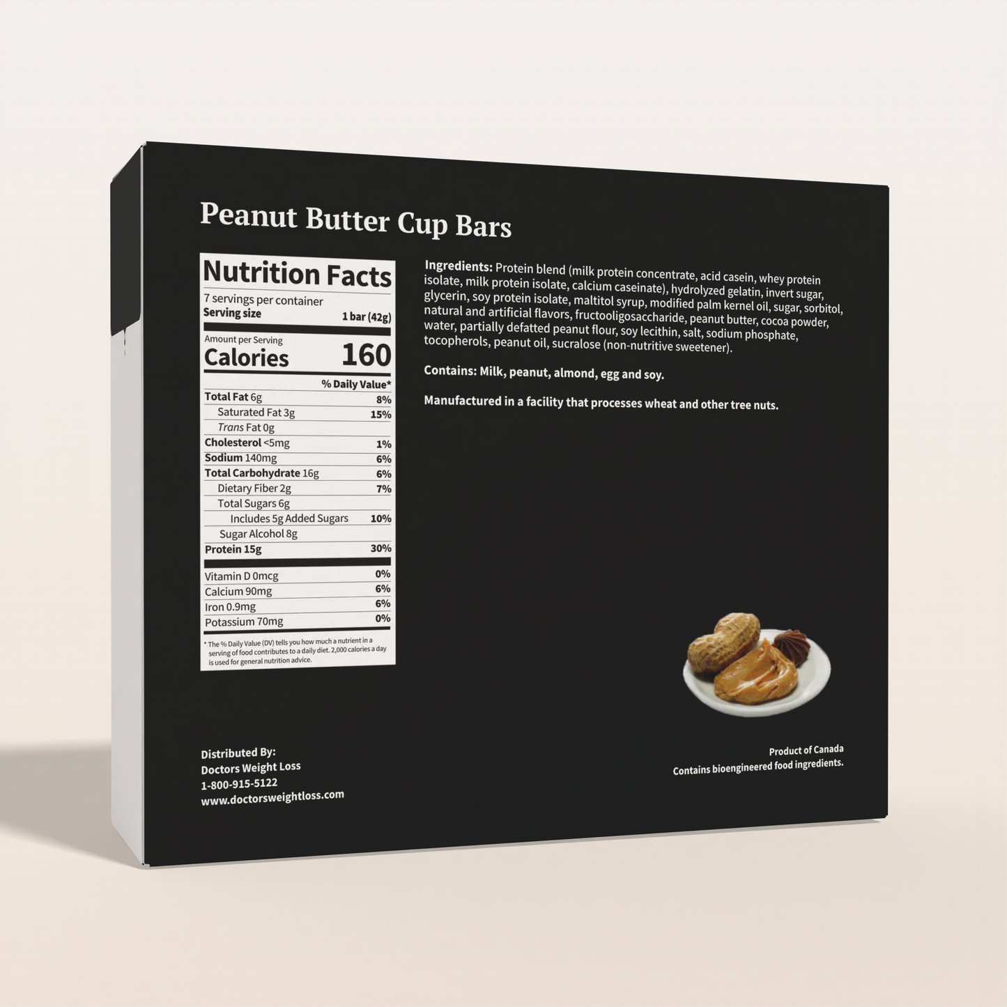 ProtiWise Peanut Butter Cup High-Protein Bars (7/Box)