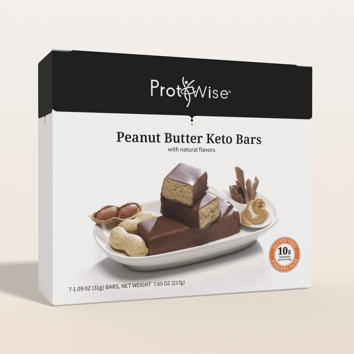 ProtiWise Peanut Butter Keto High-Protein Bars (7/Box)