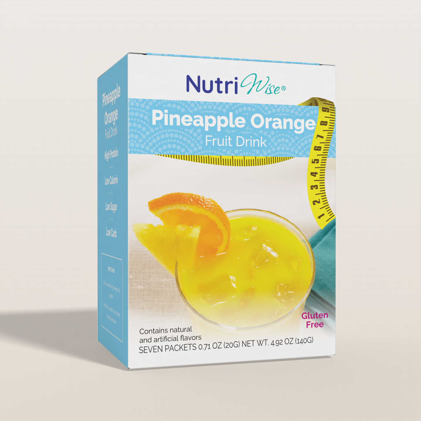 NutriWise Pineapple Orange Fruit Drink | High-Fibre Drink (7/Box)