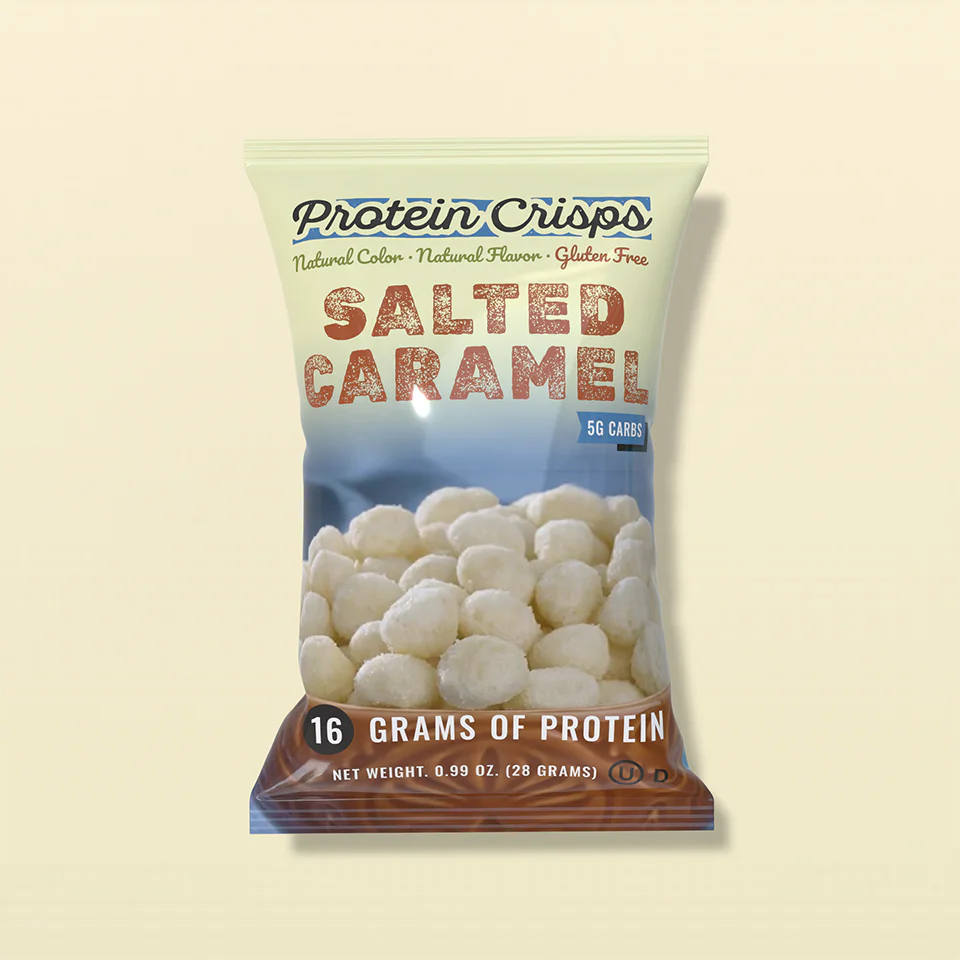 NutriWise Salted Caramel Crisps, Low-Calorie Snack (7 Bags)