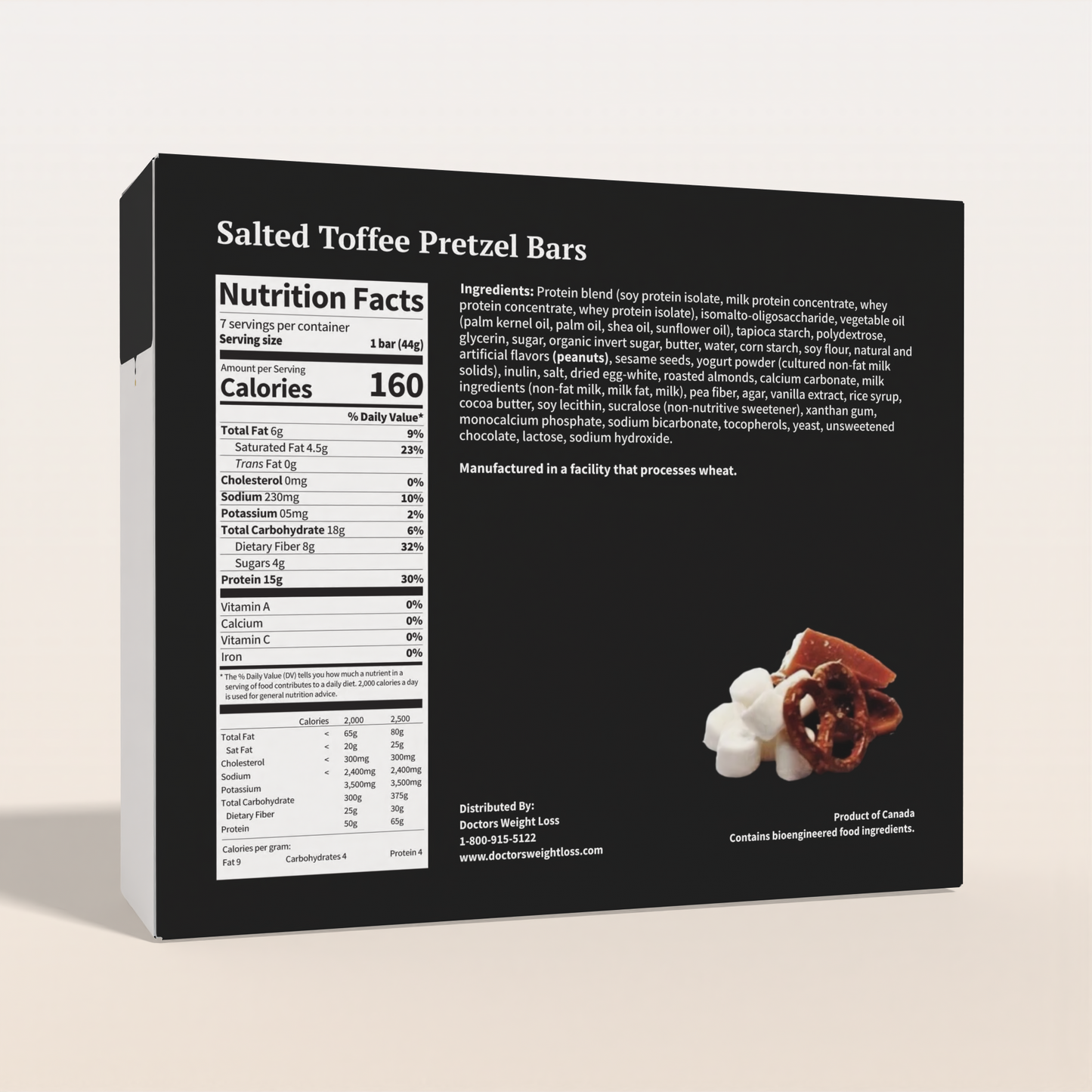 ProtiWise Salted Toffee Pretzel Protein Bars (7/Box)