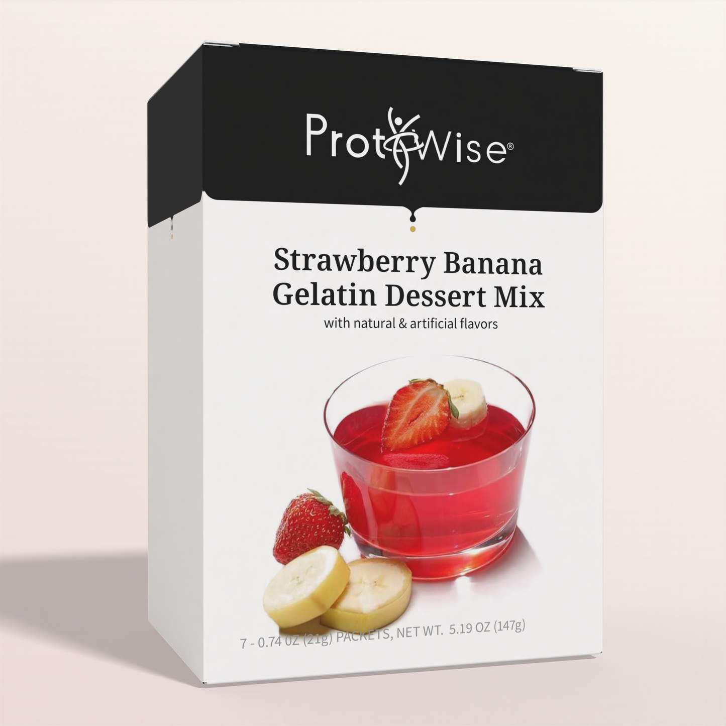 ProtiWise - Strawberry Banana Protein Gelatin | Sugar Free (7/Box)