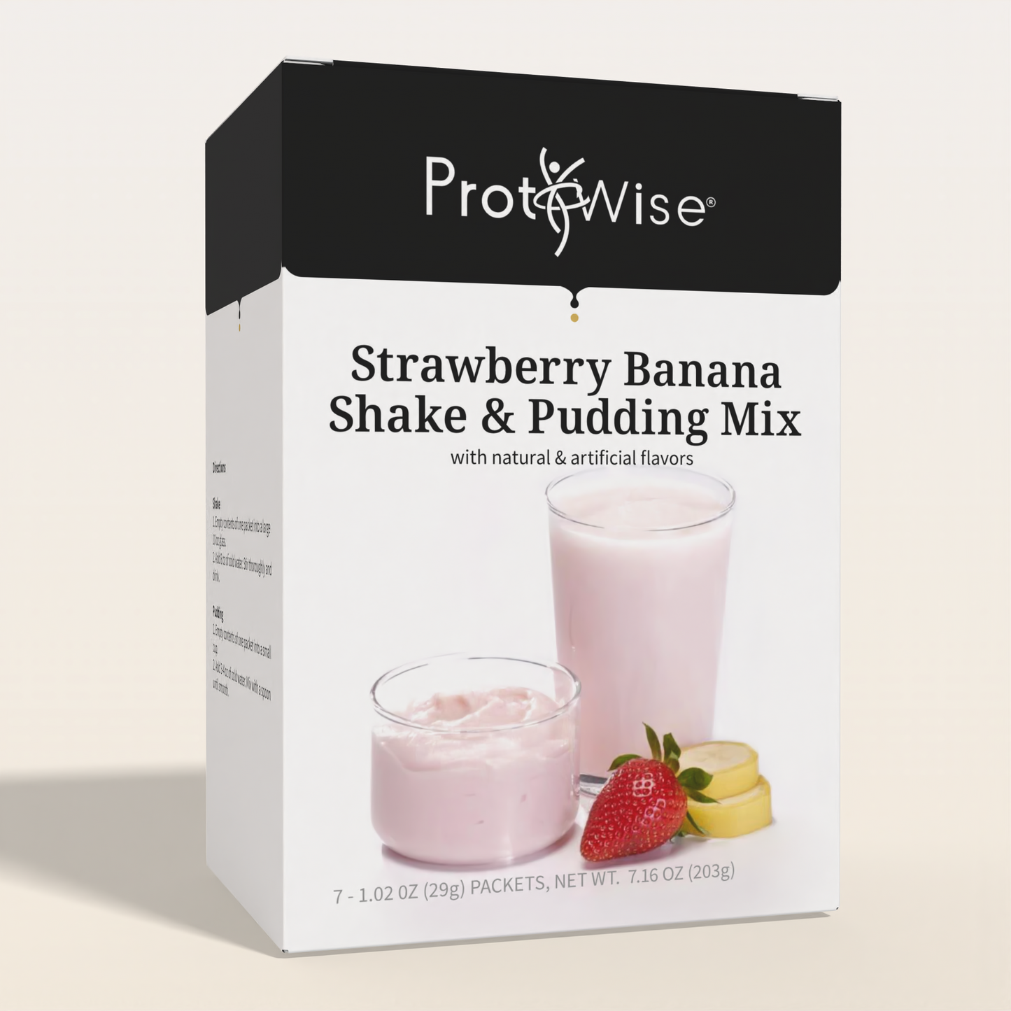 ProtiWise Strawberry Banana Shake or Pudding Mix | 15g Protein