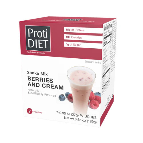 ProtiDIET Berries & Cream Protein Shake Mix (7ct)