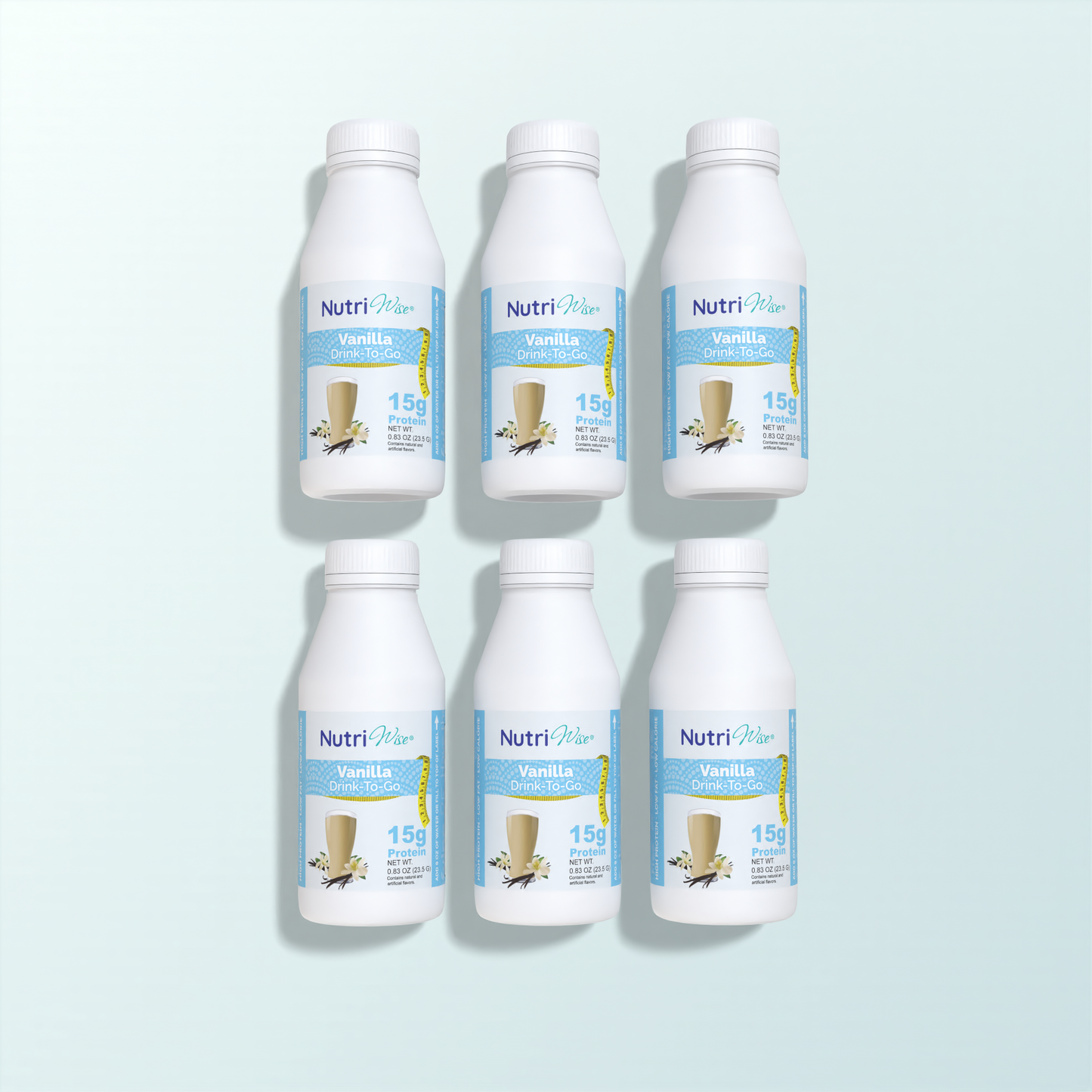 NutriWise Vanilla High-Protein Drink (6-Pack Bottles)