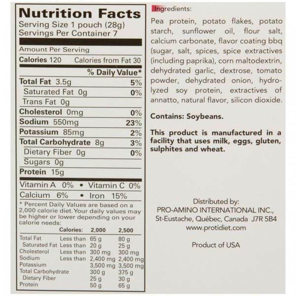 ProtiDiet - BBQ Crisps (7/Box) - Doctors Weight Loss