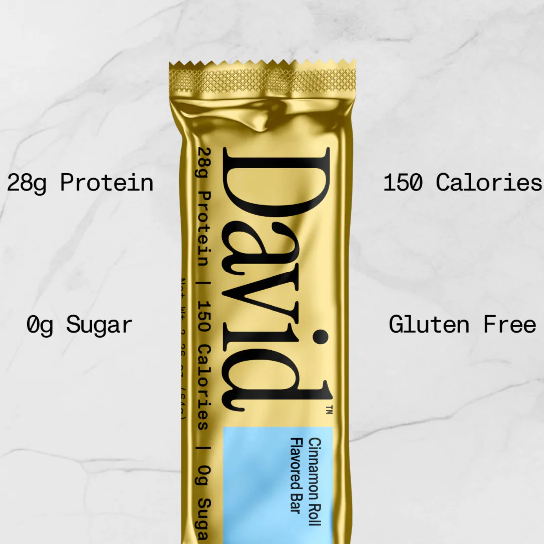 David Bars 28g High-Protein | Cinnamon (12ct)