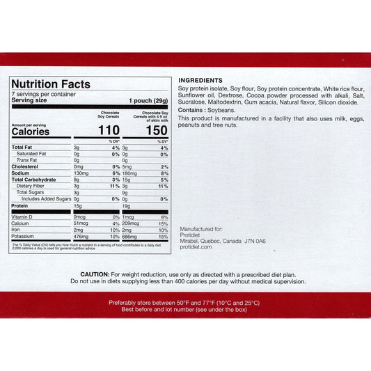 ProtiDIET High-Protein Soy Chocolate Cereal (7ct)