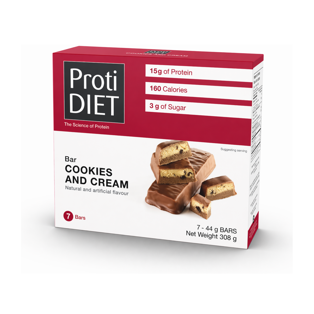 ProtiDIET Cookies & Cream Protein Bar (7ct)