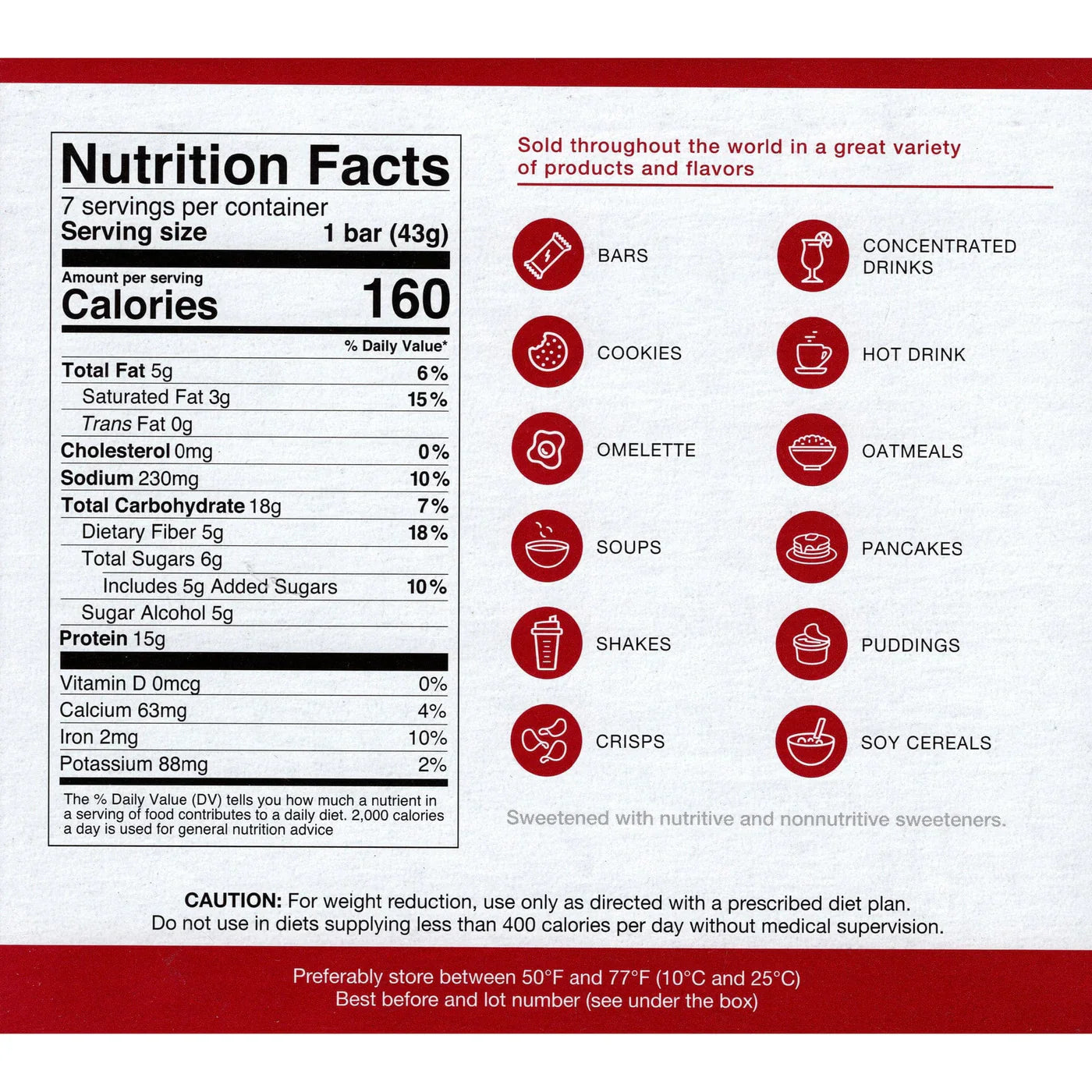 ProtiDIET Old Fashion Strawberry Peanut Bar (7ct)