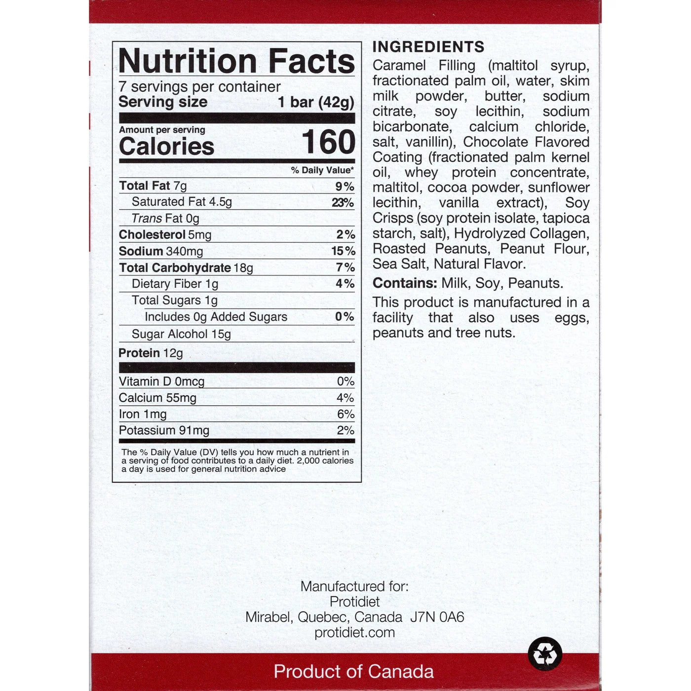 ProtiDIET Caramel & Sea Salt Crispy Bites | High-Protein (7ct)