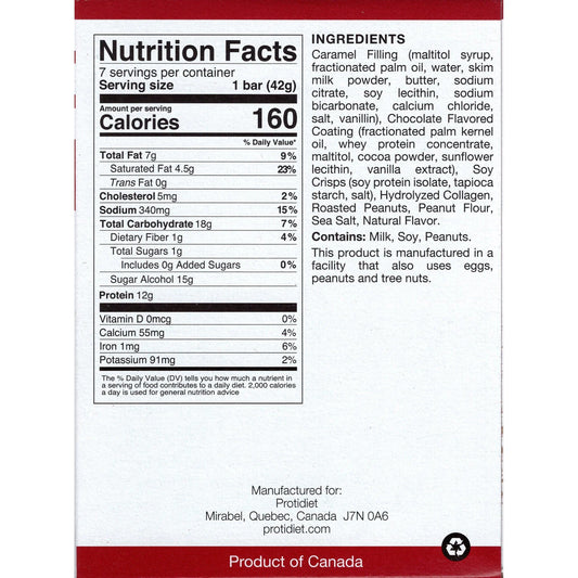 ProtiDIET Caramel & Sea Salt Crispy Bites | High-Protein (7ct)