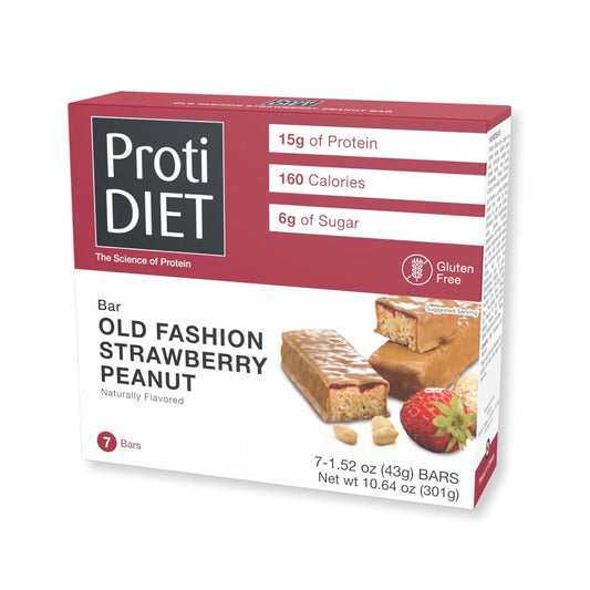 ProtiDIET Old Fashion Strawberry Peanut Bar (7ct)