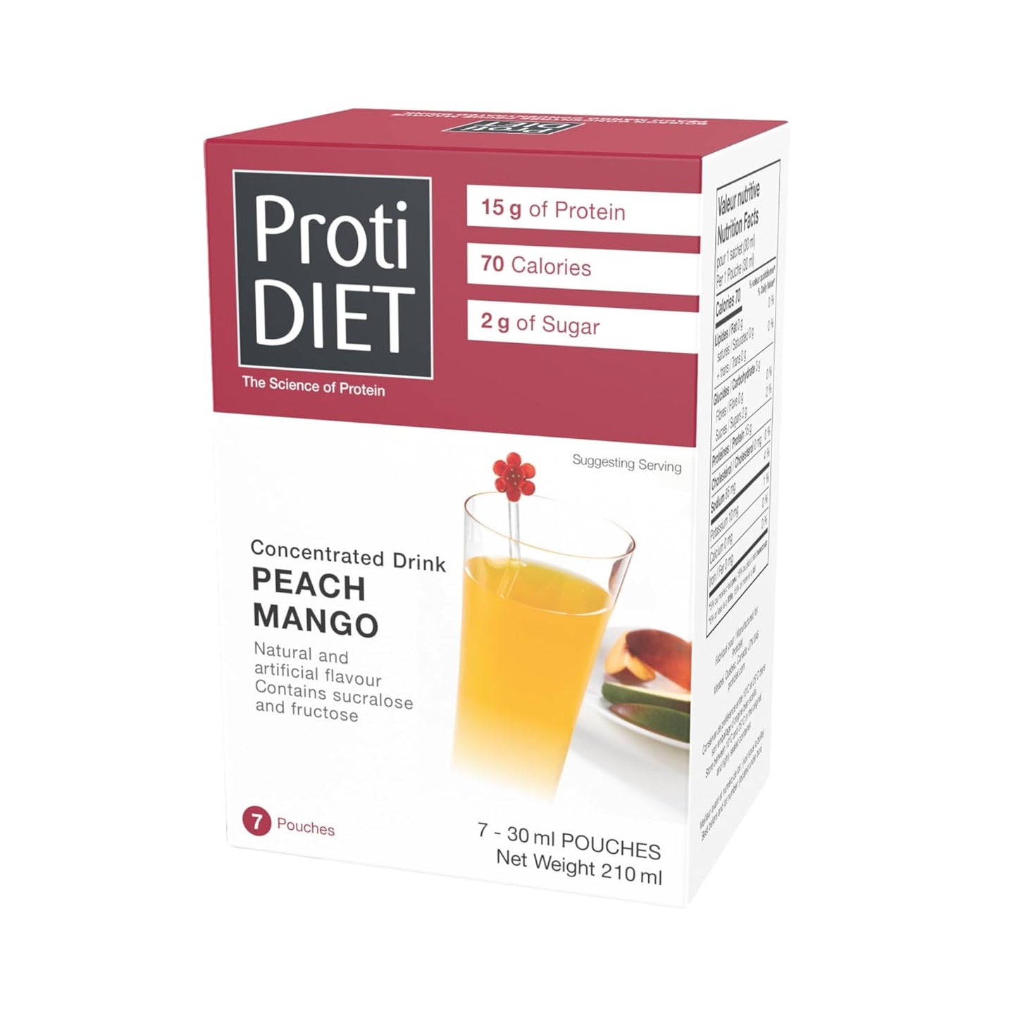 ProtiDIET Peach Mango Liquid Concentrate Drink (7ct)