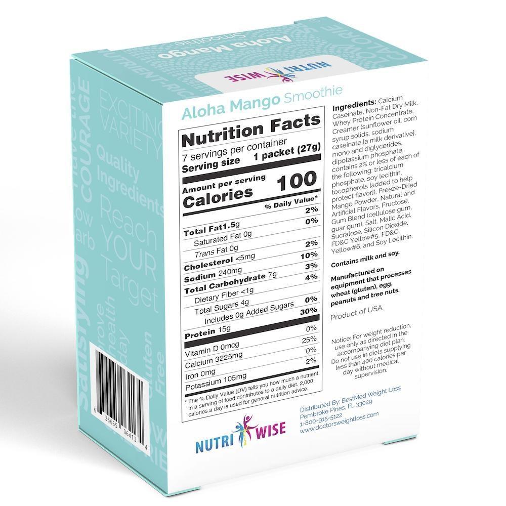 NutriWise - Aloha Mango Smoothie (7/Box) - NutriWise
