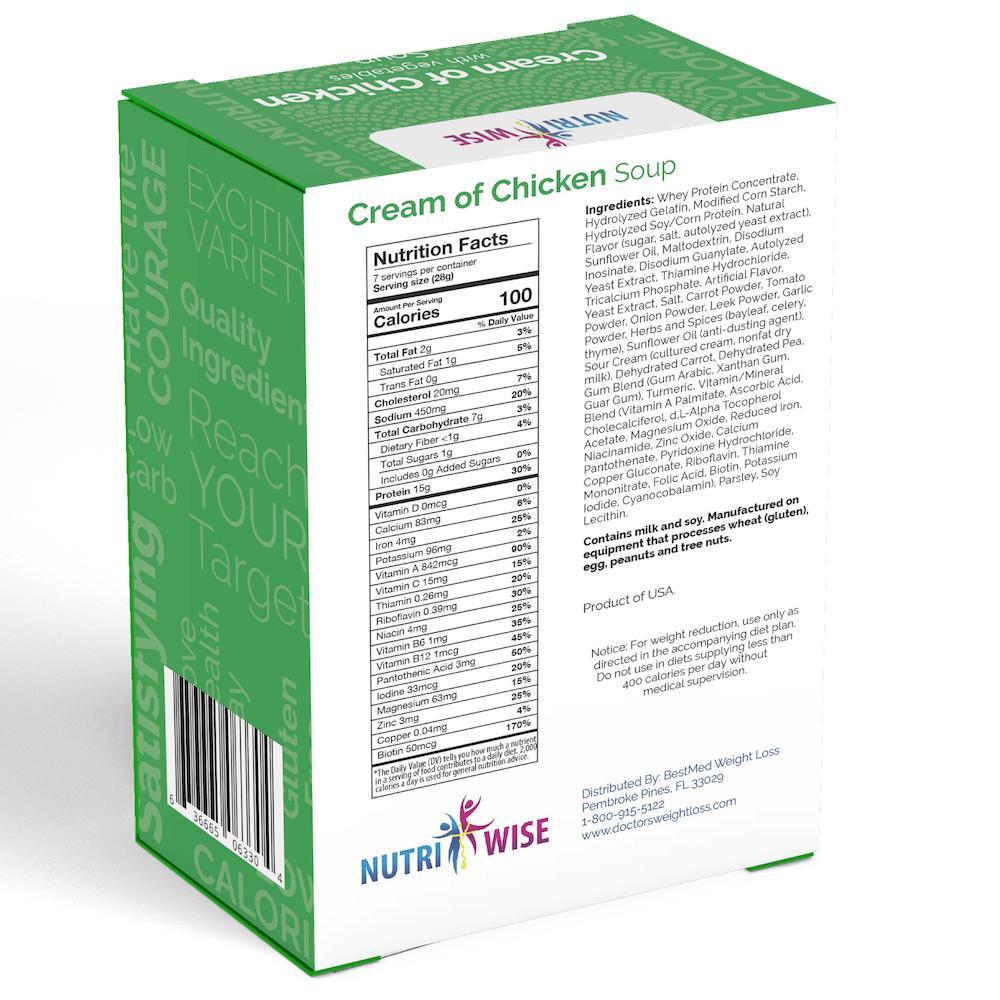 NutriWise - Cream of Chicken With Vegetables Soup (7/Box) - NutriWise