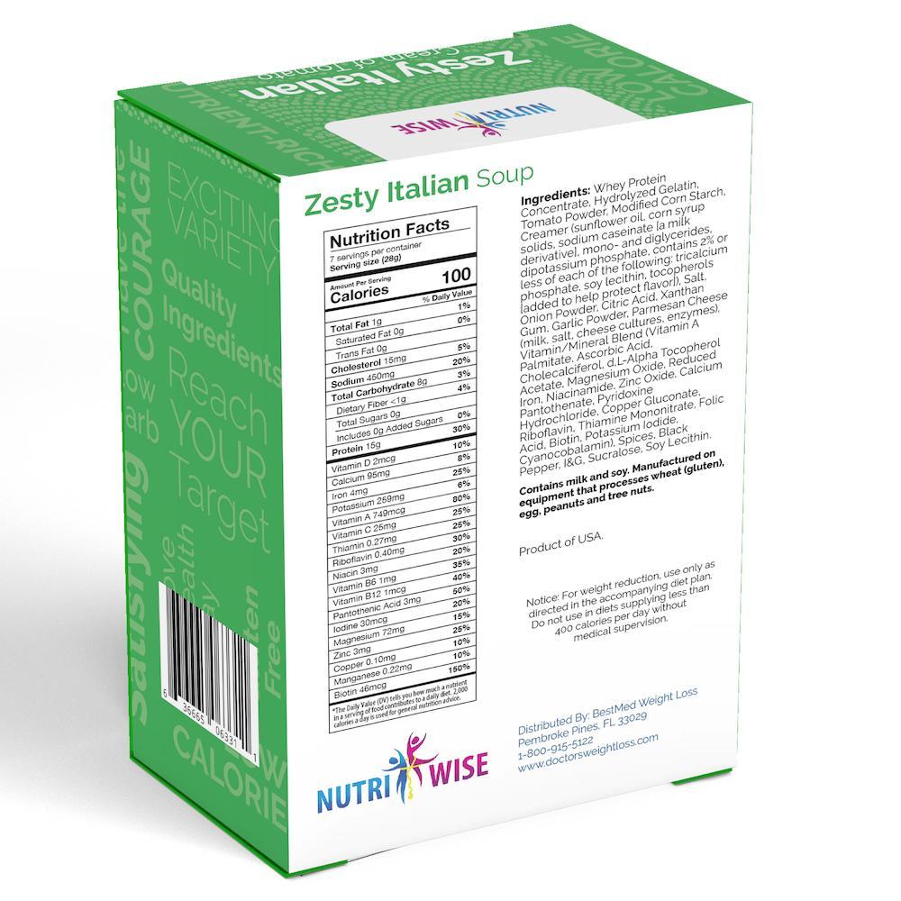 NutriWise - Zesty Italian Soup (7/Box) - NutriWise