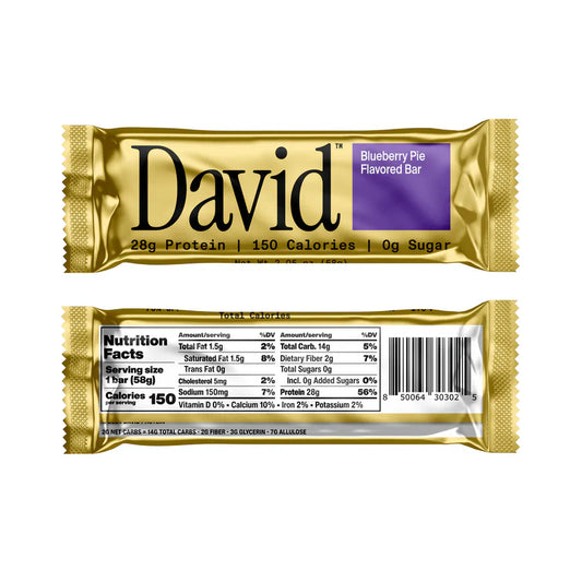 David Bars 28g High-Protein | Blueberry Pie (1ct)