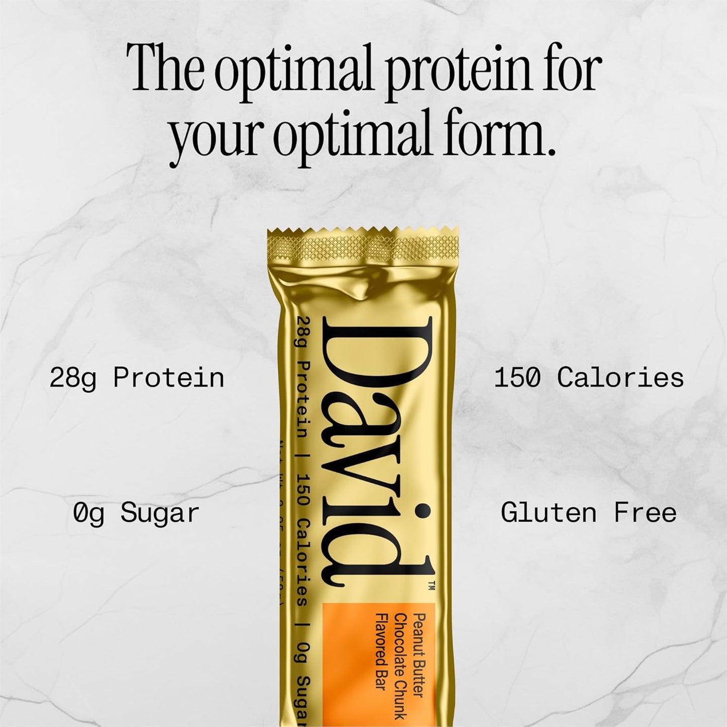 David Peanut Chocolate Chunk Bar - 28g Protein Bar