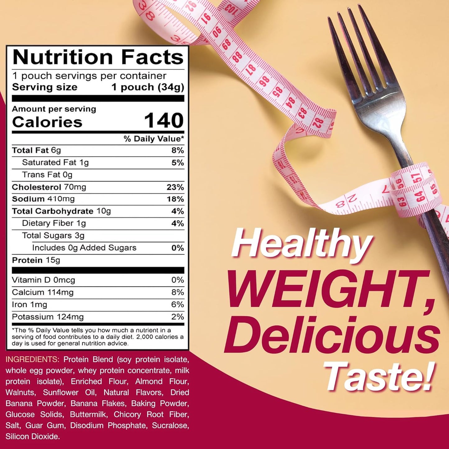 ProtiDIET Banana & Nuts Mug Cake (7ct)