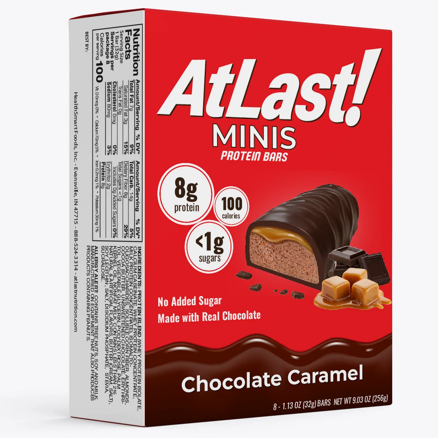 Atlast! MINIS Chocolate Caramel Protein Bars 8ct