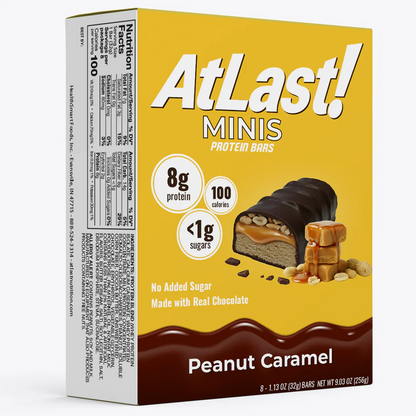 Atlast! MINIS Peanut Caramel Protein Bars (8ct)