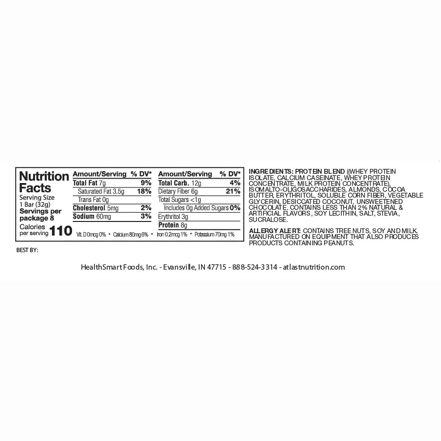Atlast! MINIS Coconut Almond Protein Bars (8ct)
