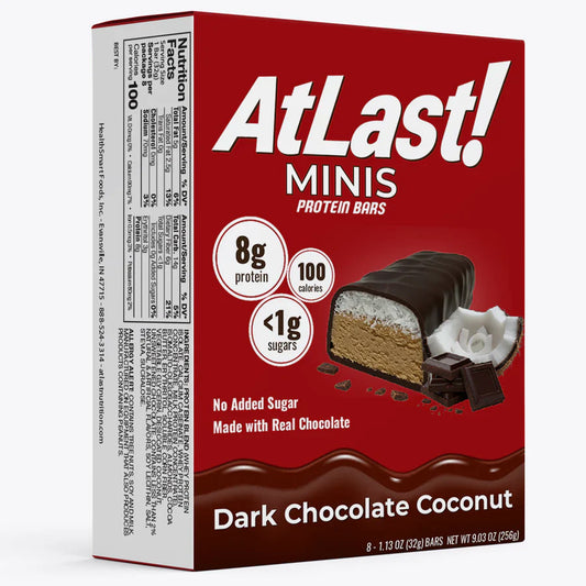 Atlast! MINIS Dark Chocolate Coconut Protein Bars 8ct