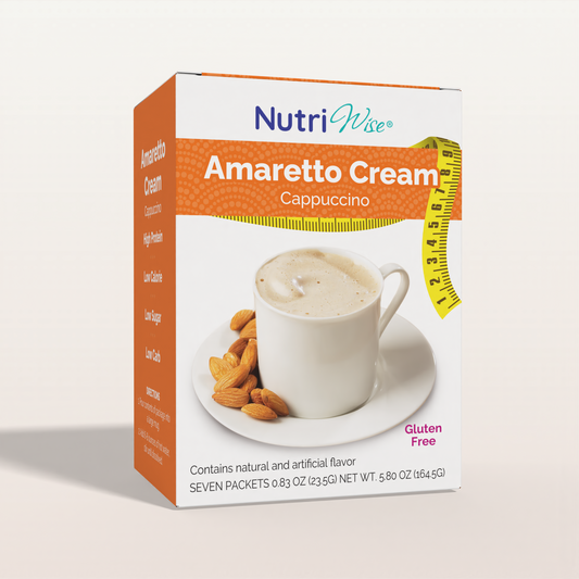 NutriWise Amaretto Cappuccino | High-Protein Beverage (7/Box)