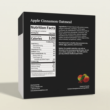ProtiWise Apple Cinnamon Oatmeal | High-Fiber Oatmeal (7ct)