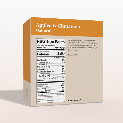 BestMed High-Protein Oatmeal, Apples & Cinnamon (5ct)