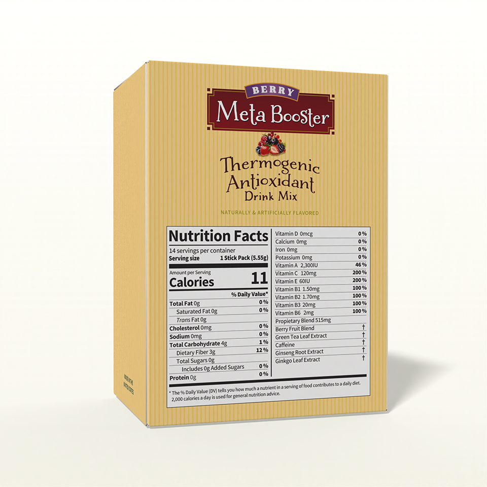 NutriWise Berry Meta Booster Thermogenic Antioxidant Drink (14ct)