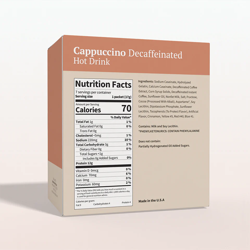 BestMed Low- Fat Cappuccino Decaffeinated (7ct)